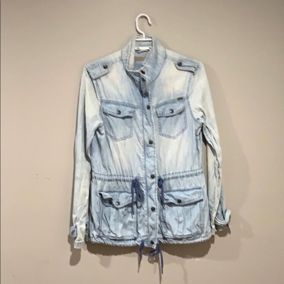 Max Jeans Bleached Denim Trench - Women’s Size Small - Picture 3 of 7
